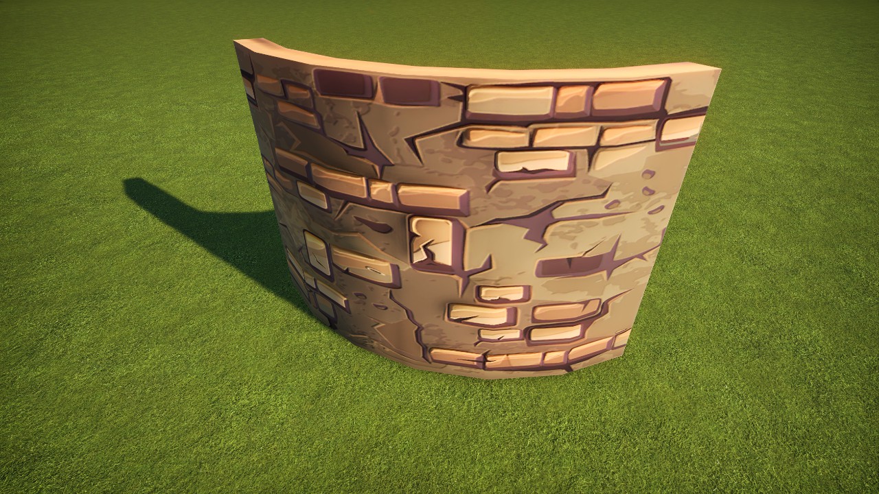 KPR - Cartoon Wall1 4m Curved Wall