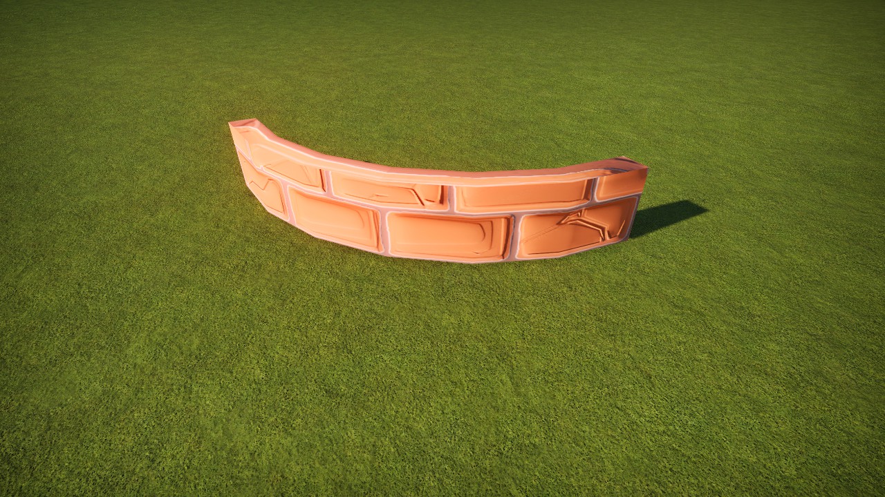 KPR - Cartoon Wall2 1m Curved Wall