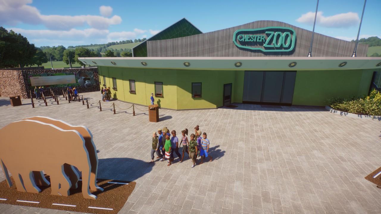 Entrance buildings at Chester Zoo