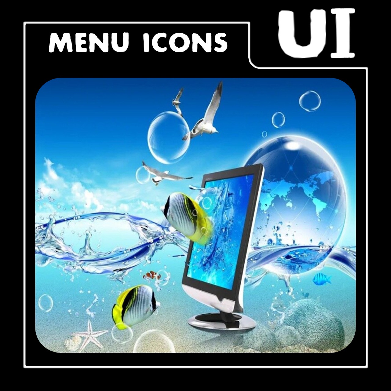 Frutiger Aero Menu Icons