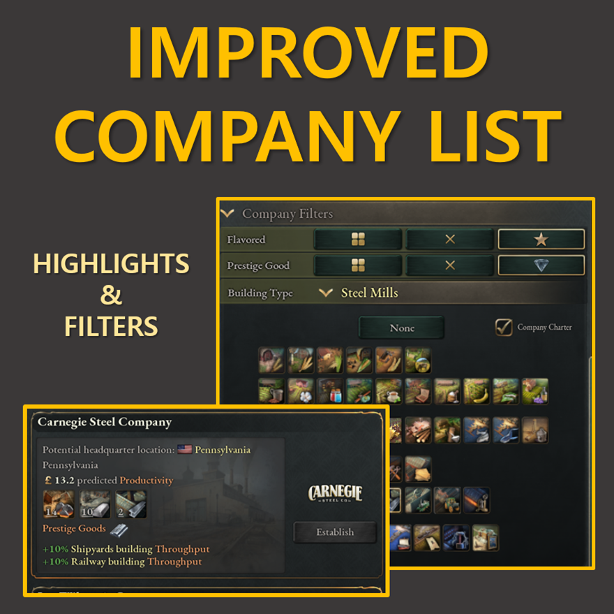 Improved Company List - Tech&Res Version [1.13.9]
