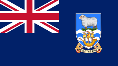 The flag of the Falkland Islands