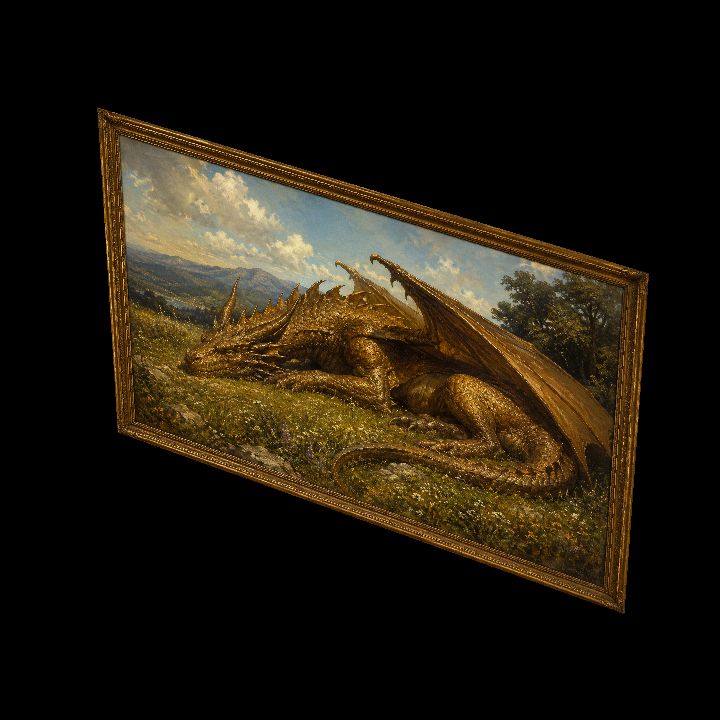 Painting, Dragon Nap - Open Eye {2D}