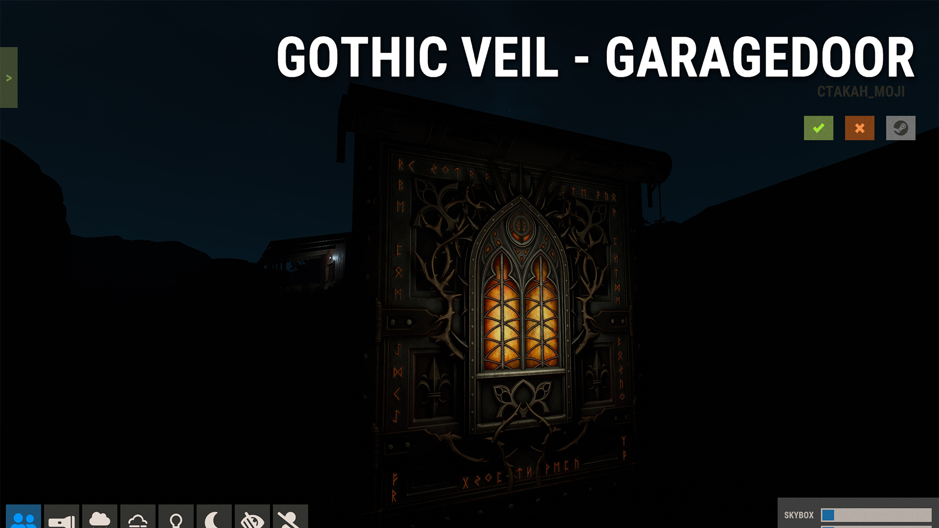 Gothic Veil Garage Door thumbnail 10