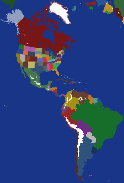 Americas with The ''Separated'' States of America