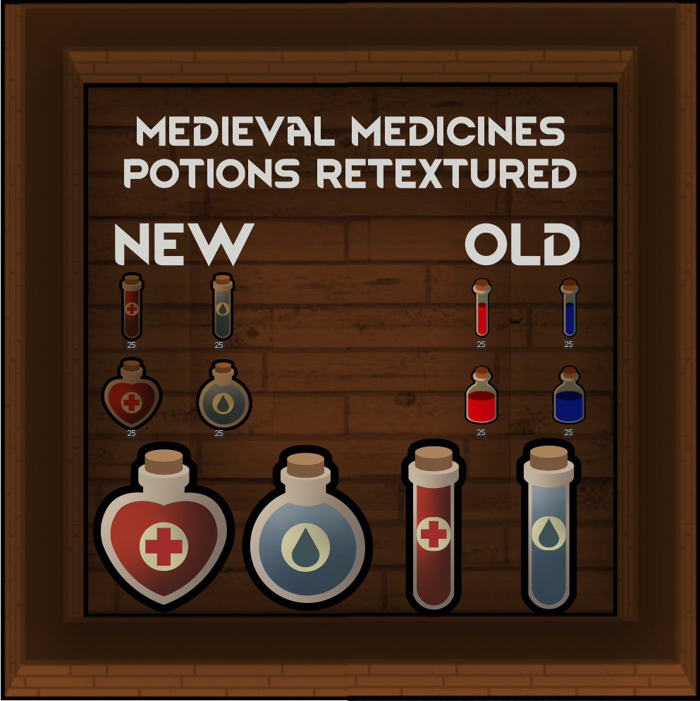 Medieval Medicines Potions Retextured