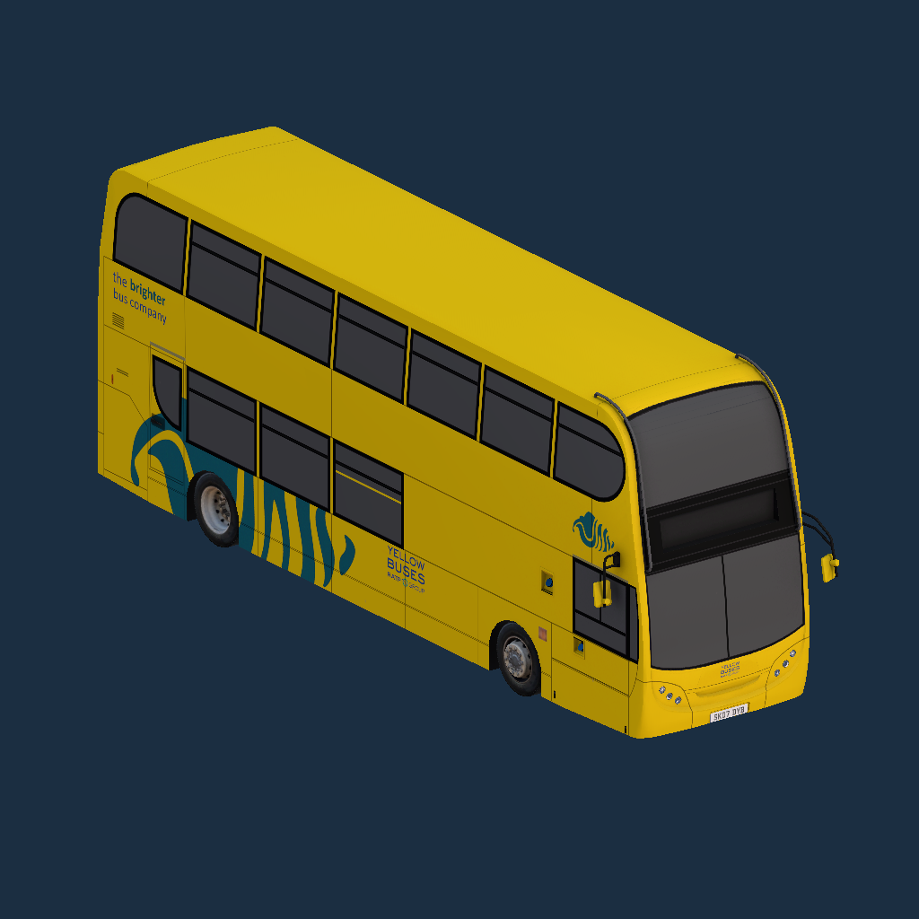 Alexander Dennis Enviro 400 Classic Yellow Buses Green Seashell