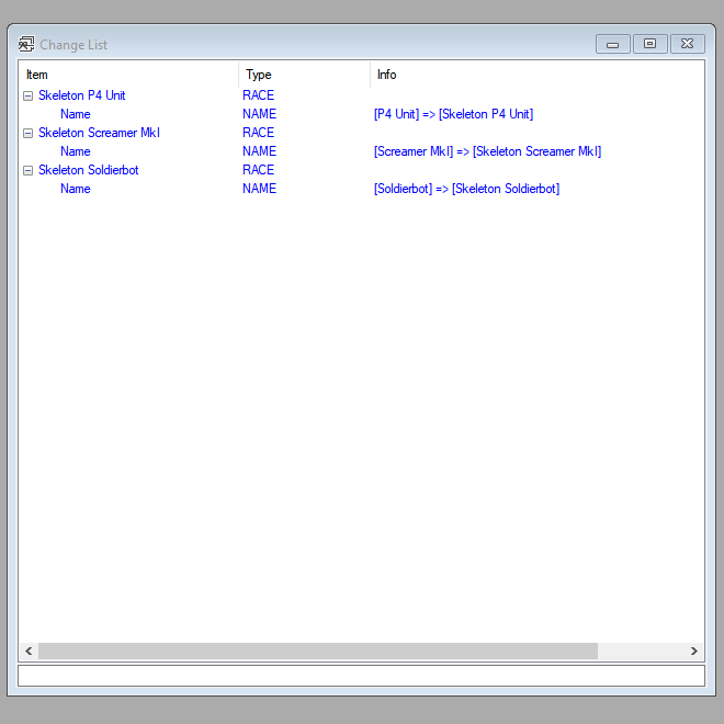Alphabetical Skeleton Subraces
