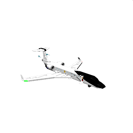 Gulfstream G280B Private Jet (Black) V4