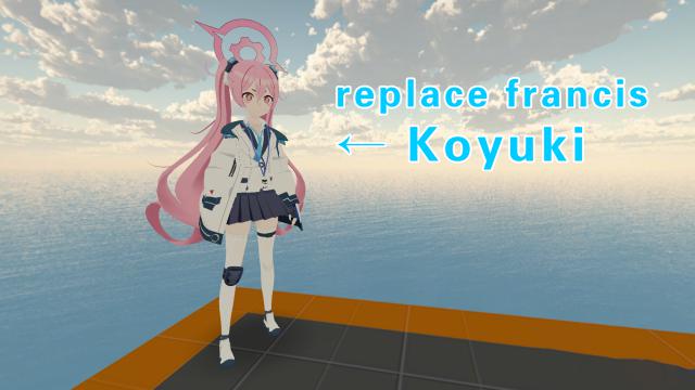 Blue Archive Koyuki（蔚蓝档案 黑崎小雪）replace francis