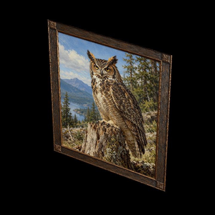 Painting, Bird: Owl {2D} preview