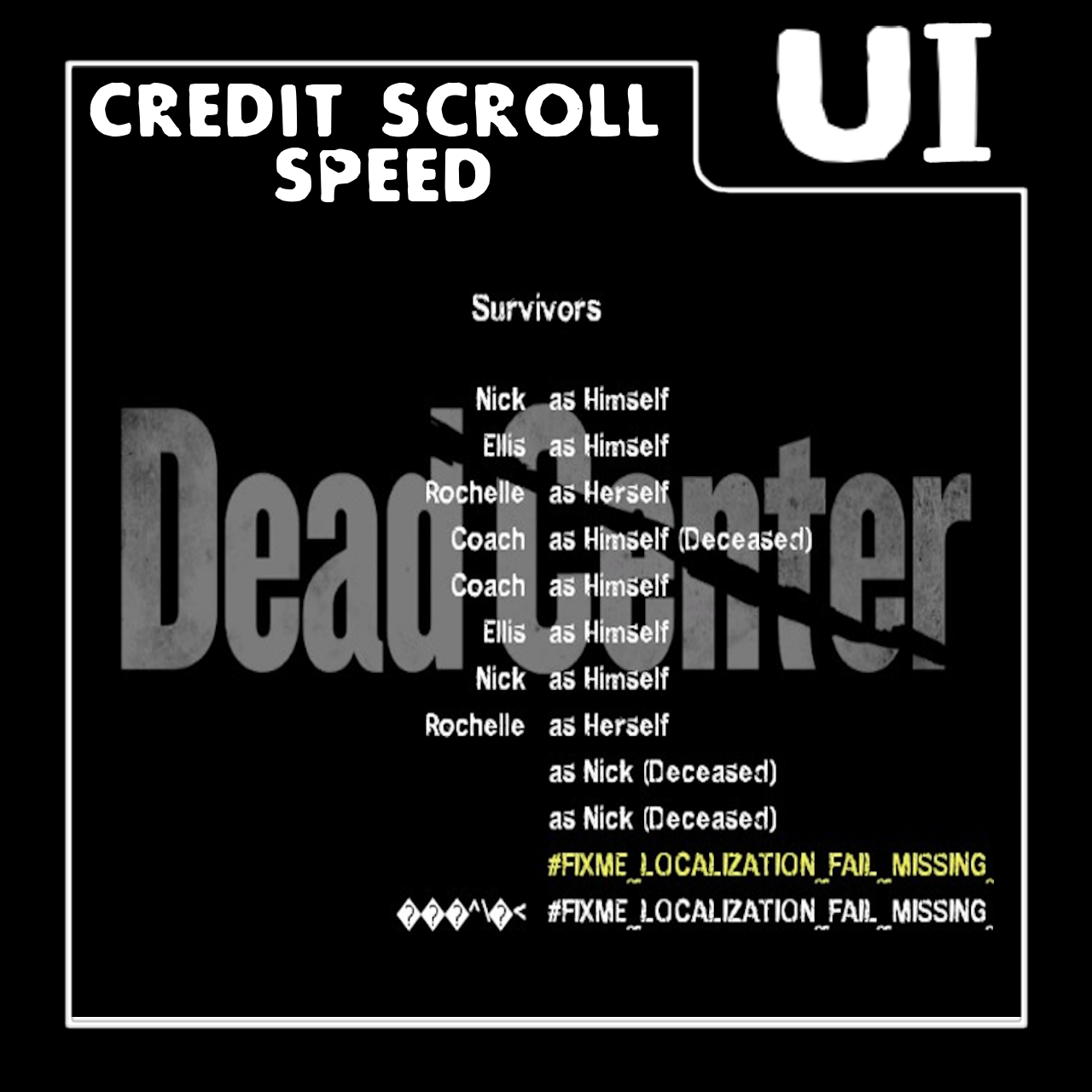 Credits Scrolling Speed: Increase [30 Seconds faster]