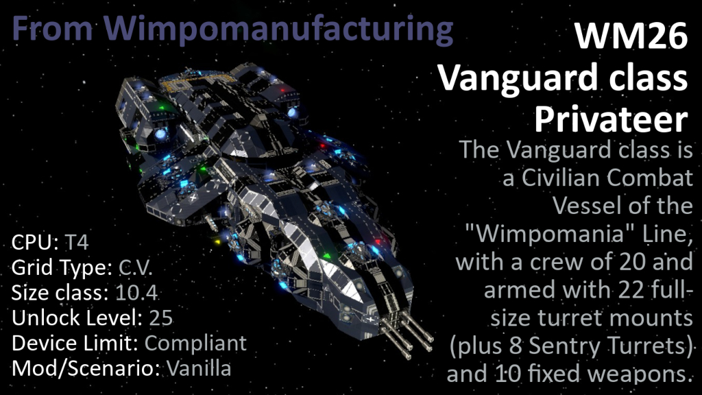 WM26 Vanguard class Privateer preview