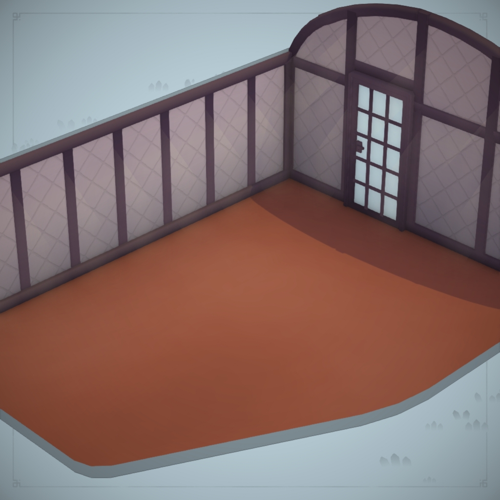 Empty Greenhouse w/ Window Lighting+Door