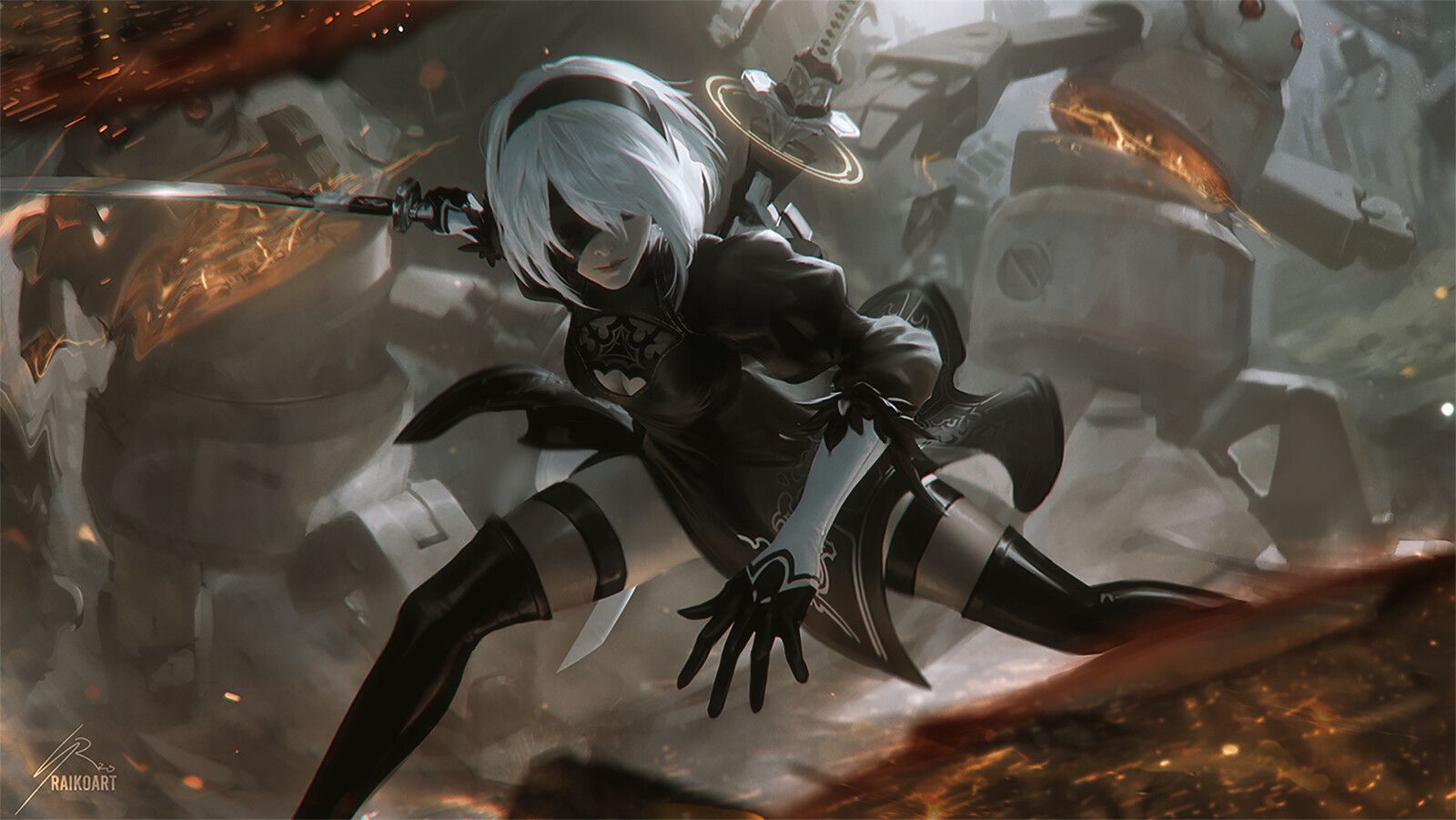 R-18 Yorha 2B (Nier Automata) animated Glow Tablet Medkit 6

