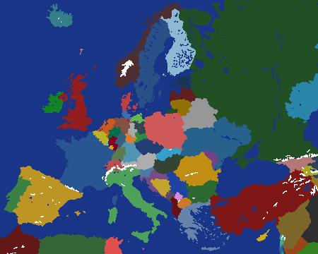 Europe 2025 with German States and some German Cities