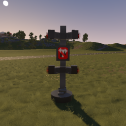 USA Railroad Crossing with Light-Up No Turning Sign 2