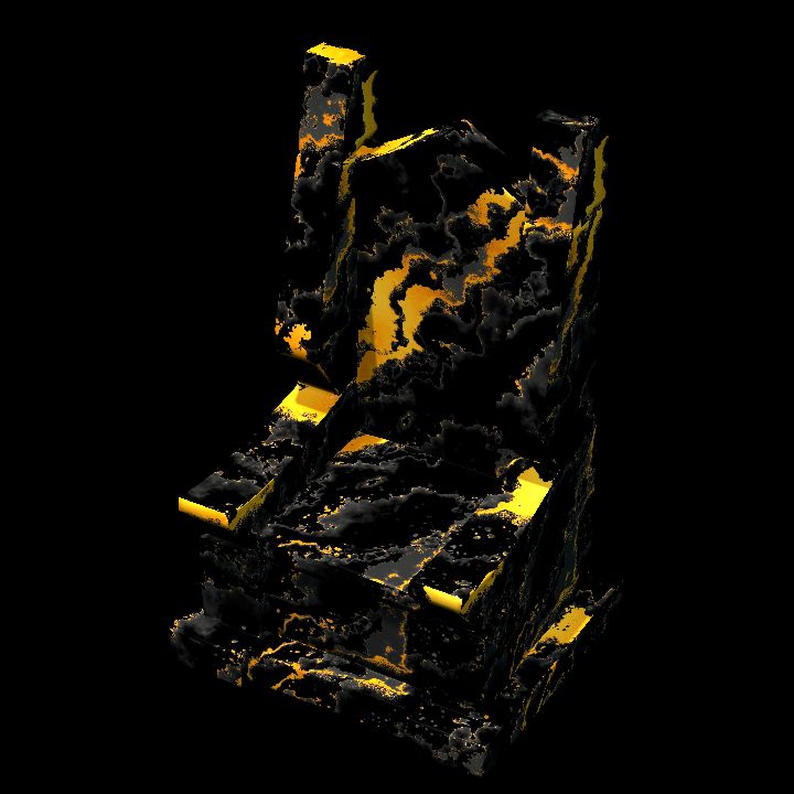 Throne, Black & Yellow Marble