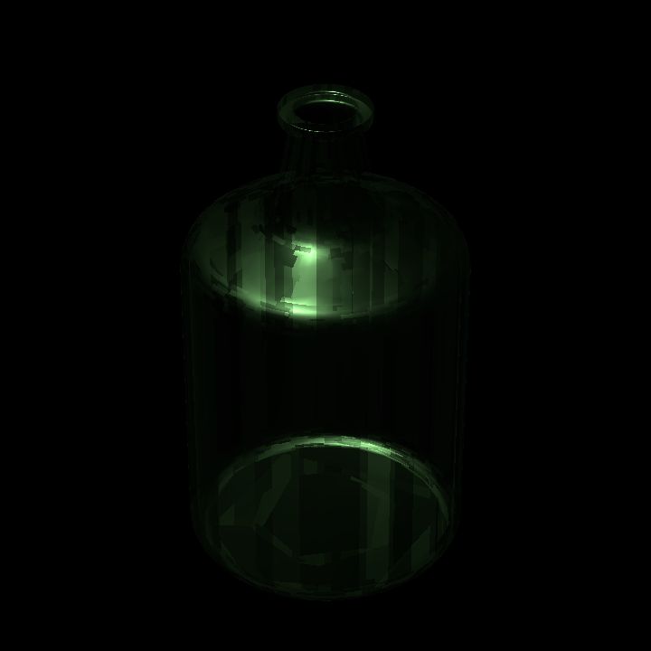 Empty glass jar 5 uncorked