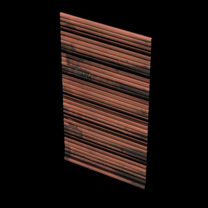 Corrugated wall 1x1 rusty #7