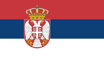 The flag of Serbia