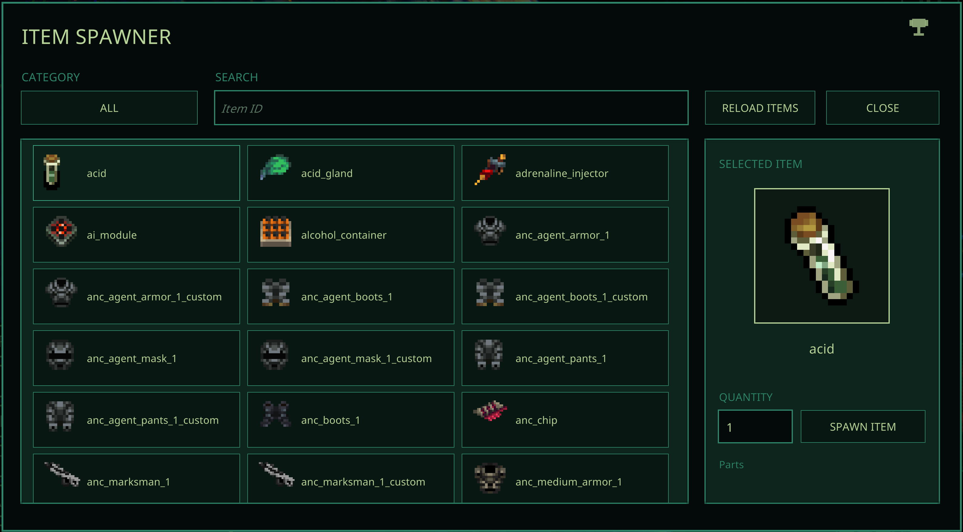 UI Item Spawner