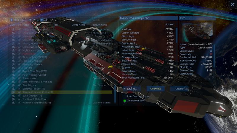 Stargate Lantean Cruiser [RE2]