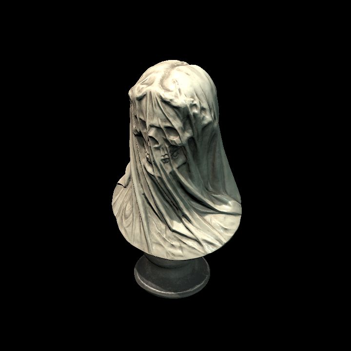 Bust of Skeletal Veiled Bride