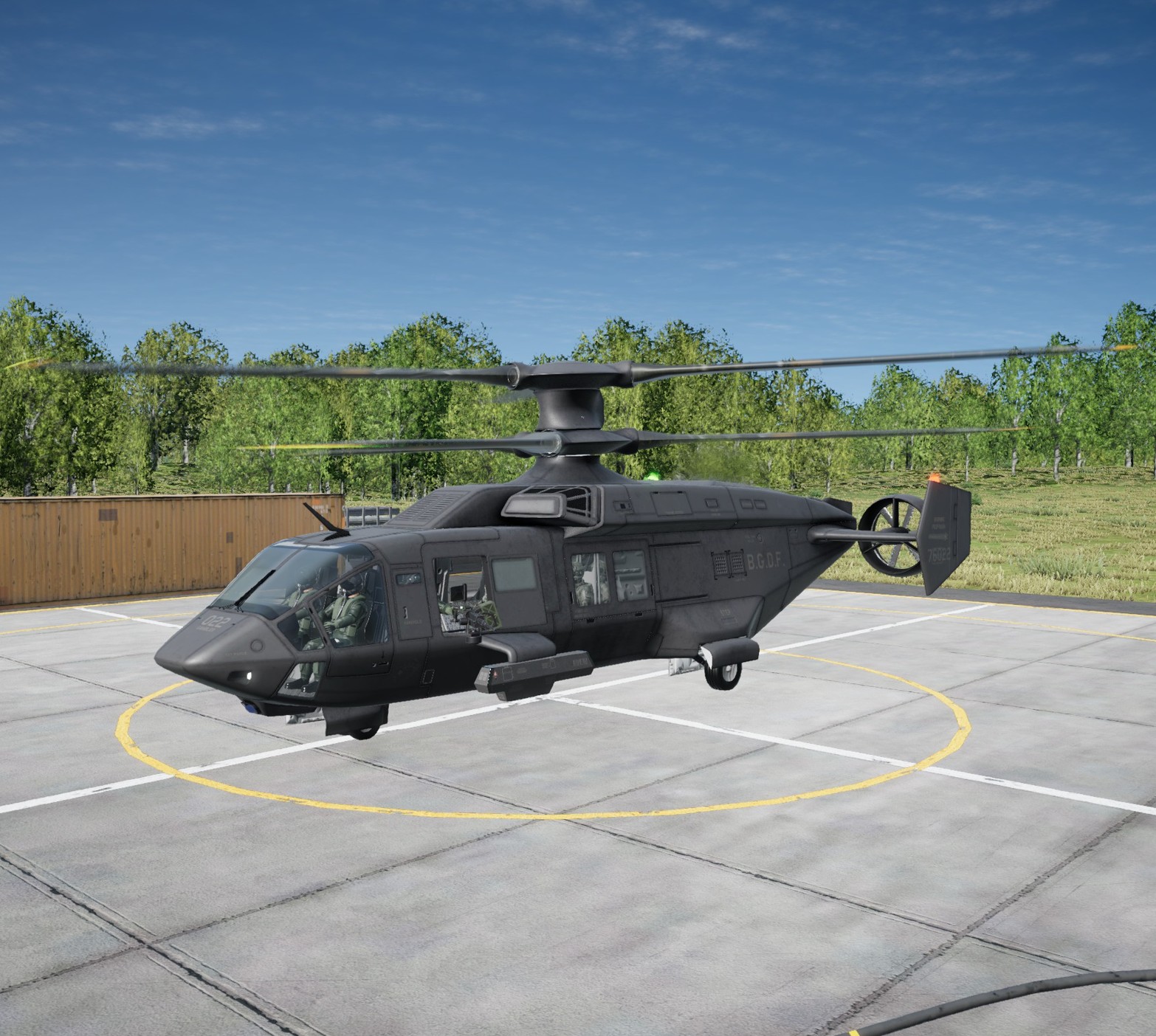 UH-90 Ibis - BGDF GAMBLER TWO-ONE - Flat Black