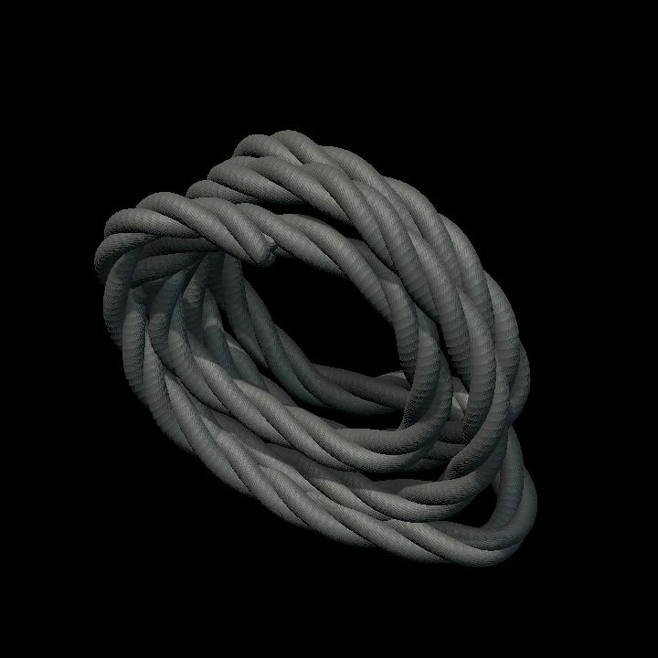 Coil of rope colourable vertical
