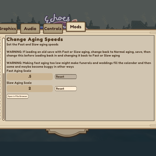 Change Aging Speeds