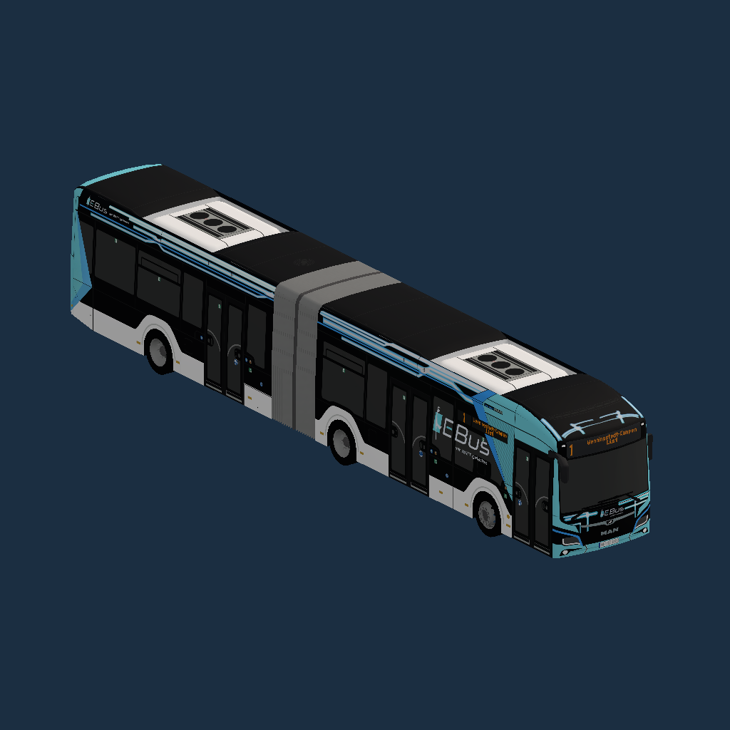 MAN 18E - SVG Sylt - Werbefrei (E-Bus Design)