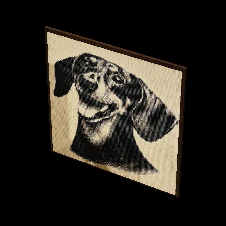 Doggy picture beaded - wall