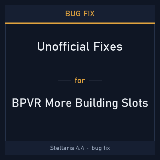 Bug Fix: BPVR - More Building Slots