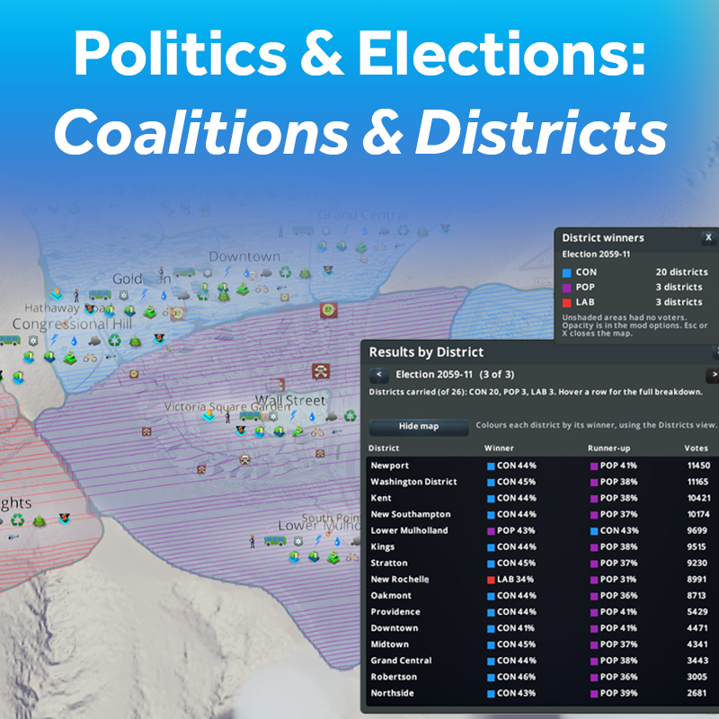 Politics & Elections: Coalitions & Districts