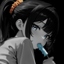 girl dark background / colored 4K (3 versions)