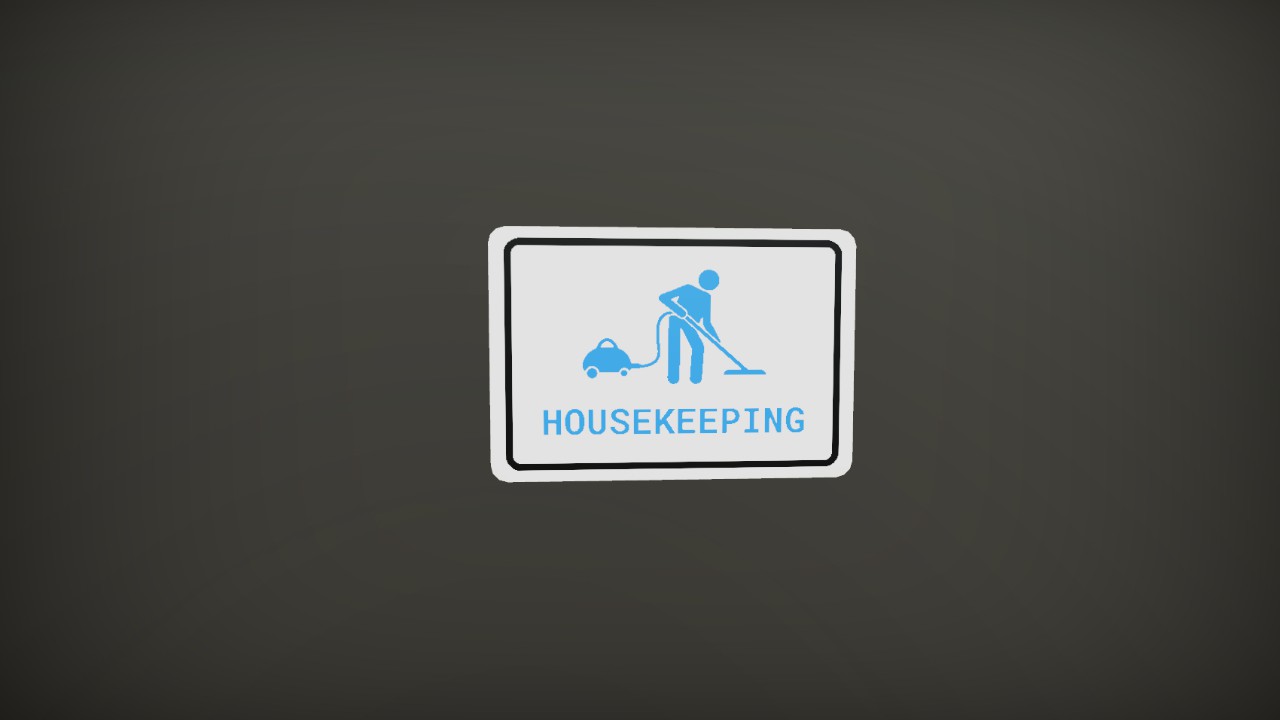 Housekeeping Sign
