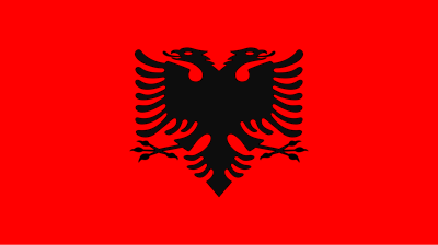 The flag of Albania