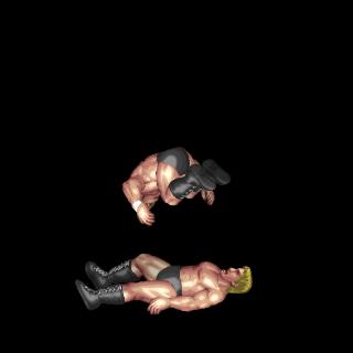 Moonsault Double Knee Drop (Face Up, Near Legs 2)
