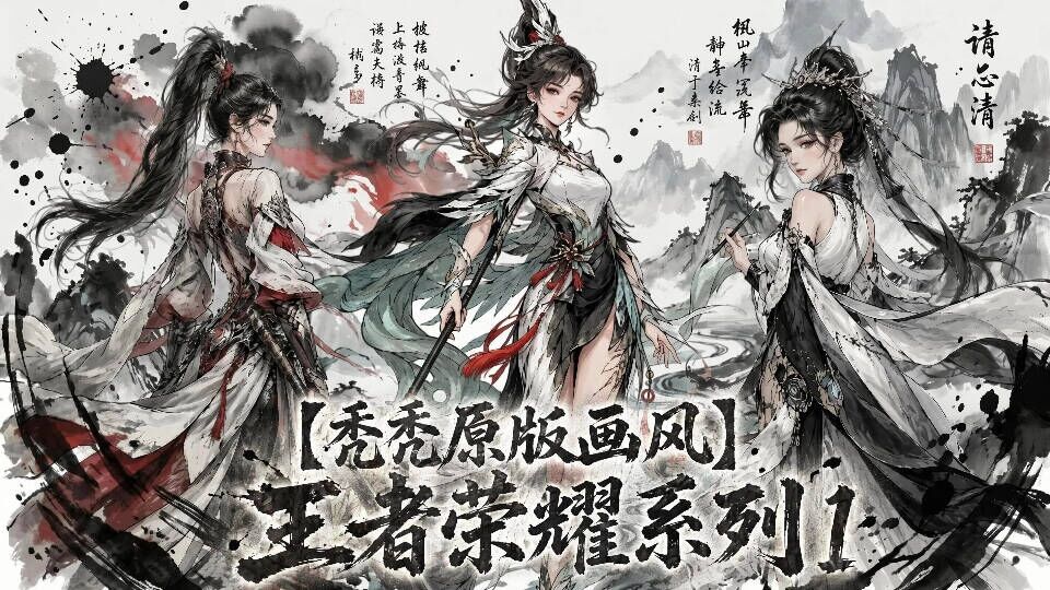 【秃秃原版画风】王者荣耀系列1（3*女立绘+NPC+战斗小人）