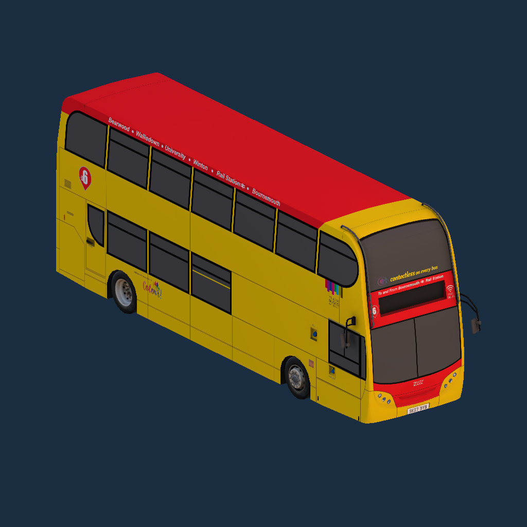 Alexander Dennis Enviro 400 Classic Yellow Buses Route 6 Branding