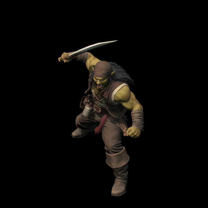 orc pirate with sword