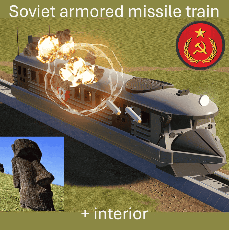Soviet Moai missile train