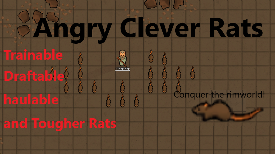 Angry Clever Rats mod preview for RimWorld