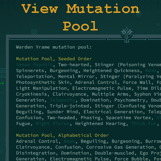 View Mutation Pool