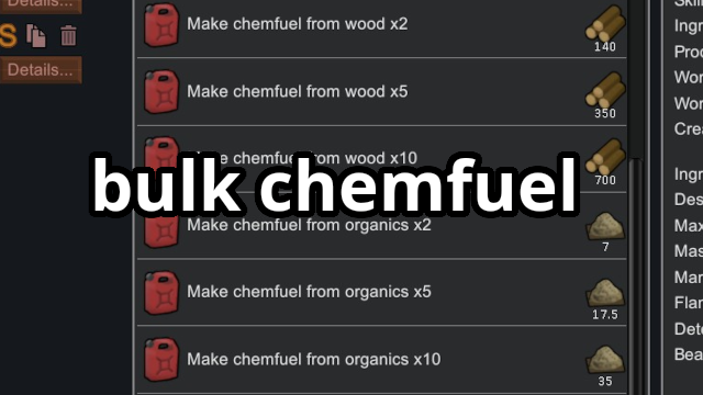 Bulk Chemfuel