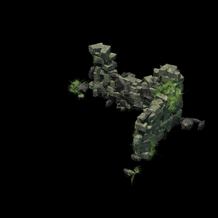 Jungle Ruins - Wall corner 3 B 