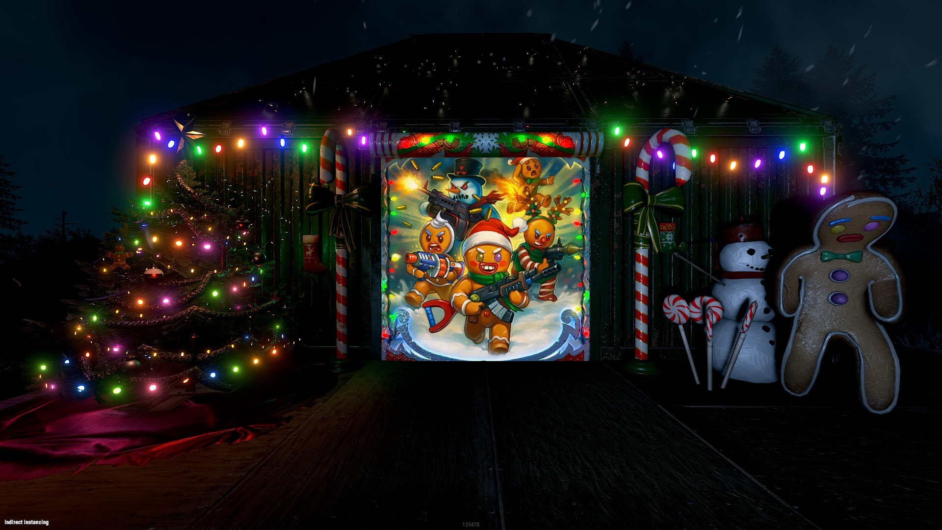 Gingerbread Raid Garage Door