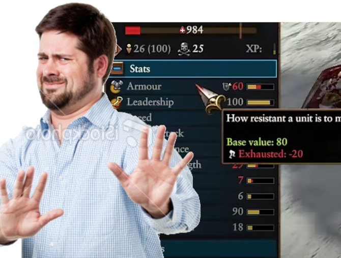 Fatigue does not affect Armour