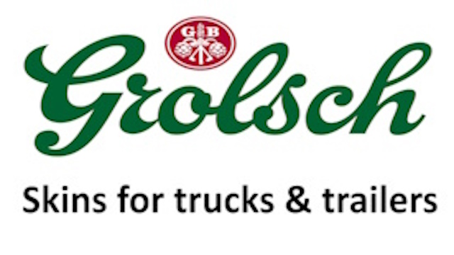 Grolsch beer skins for trucks & trailers